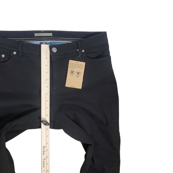 NEW LL Bean Flannel Lined Jeans Perfect Stretch Straight Leg Womens 16 Black - Picture 12 of 13